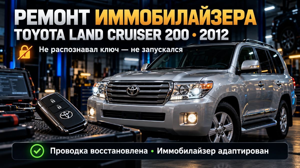 Ремонт иммобилайзера Toyota Land Cruiser 200 2012 — не распознаёт ключ