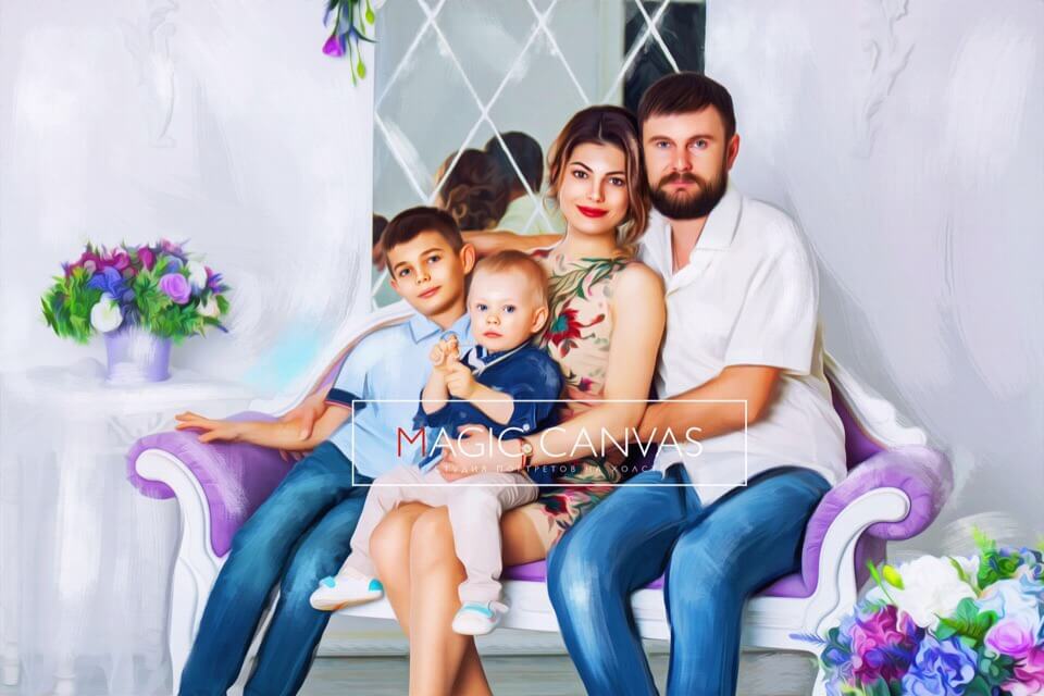Фото На Холсте Семья