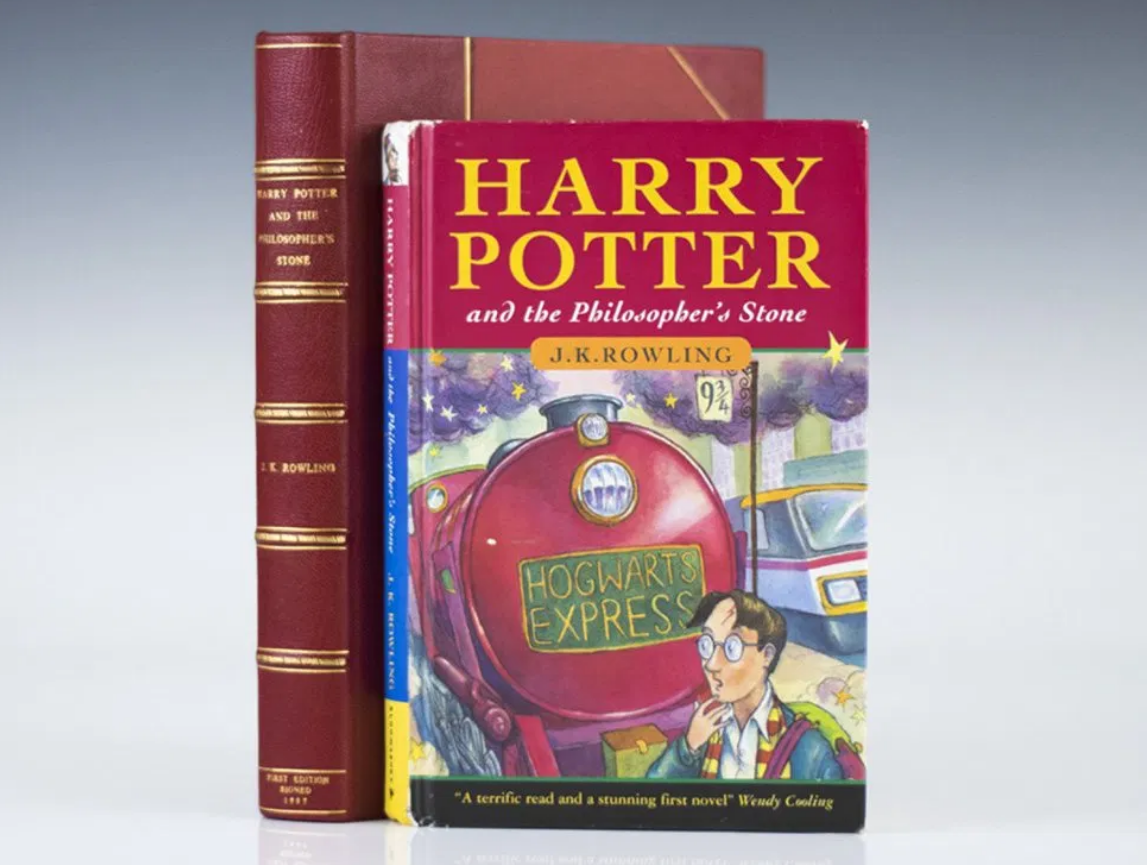 Harry Potter and the philosopher s Stone book.