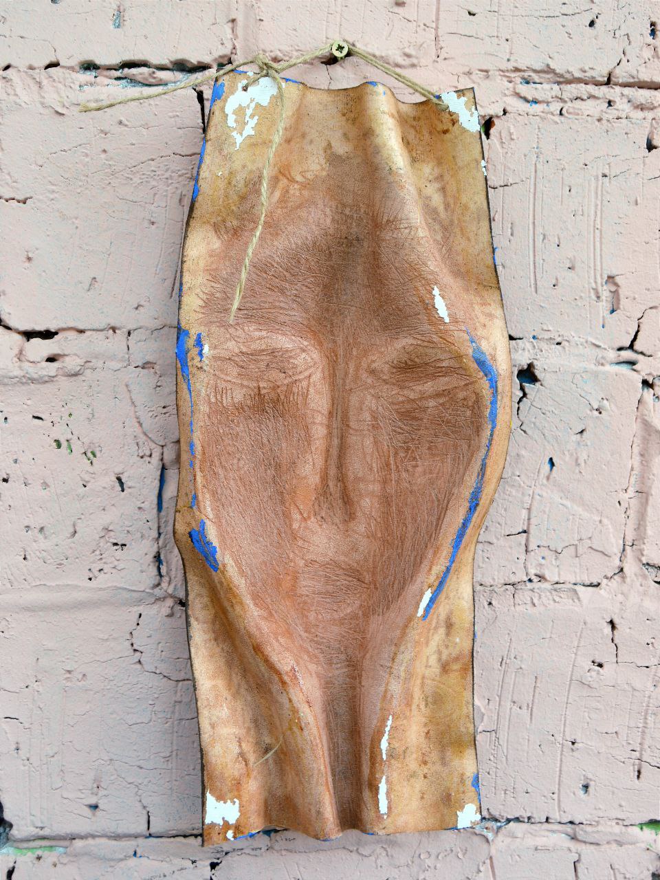 Маска из фактурной кожи настенная А.МузылевЪ &quot;Мистика Вселенской Сущности&quot;