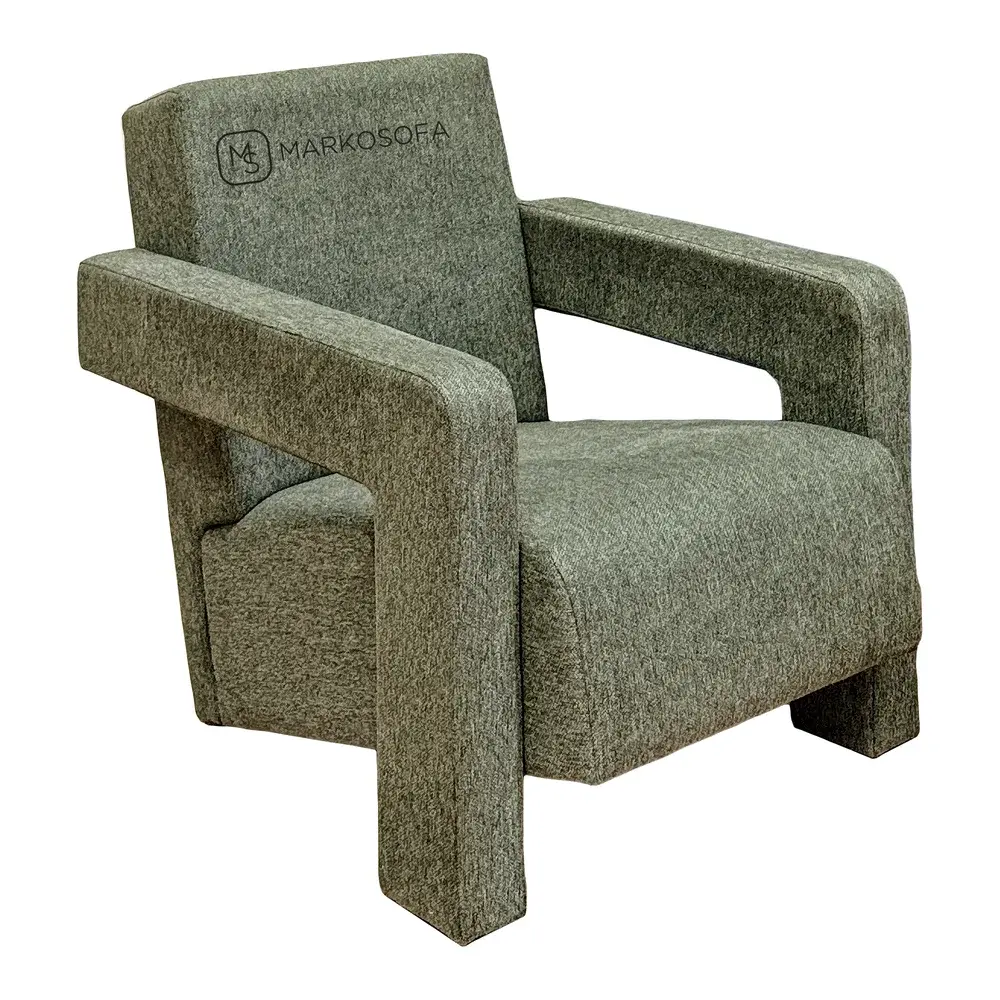 Реплика кресла Urtech Cassina на заказ от компании Марко Софа в зеленой рогожке