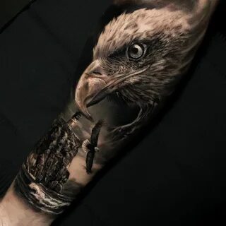 Рисуем татуировку орла поэтапно