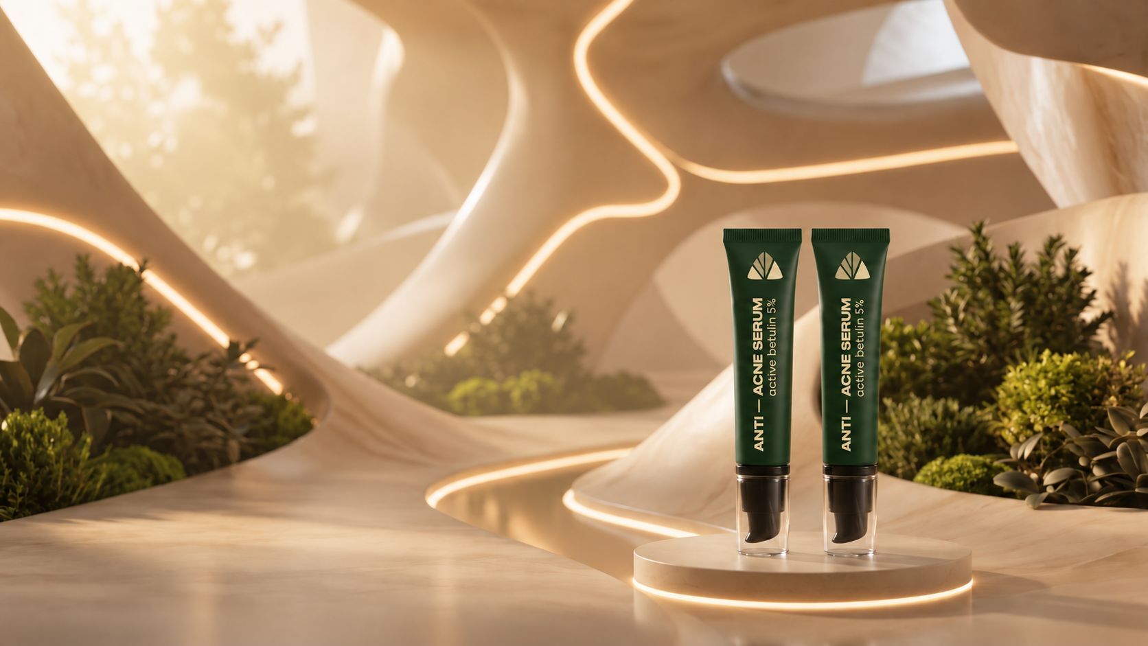 Две сыворотки ANTI-ACNE DUO на платформе
