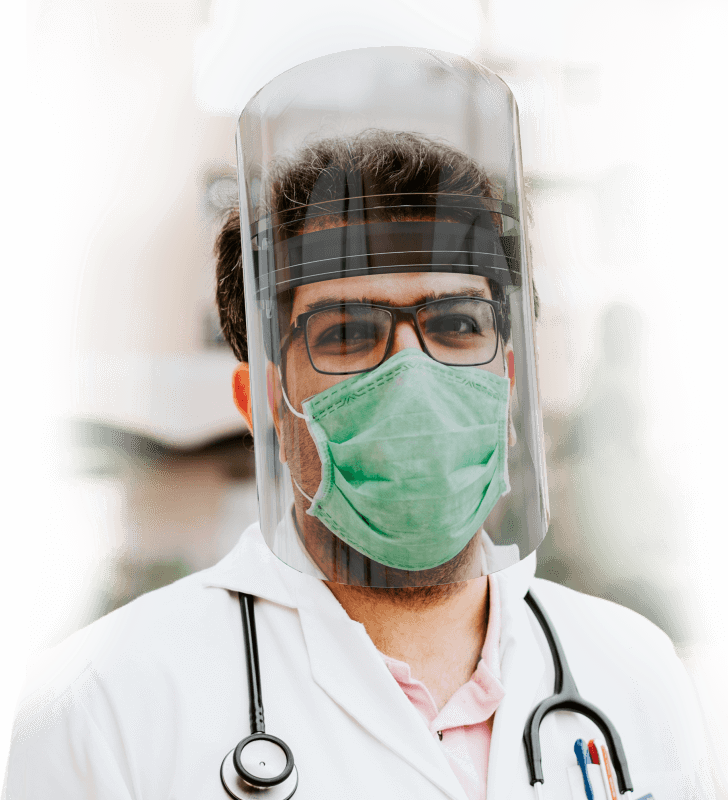 медицинский экран для лица