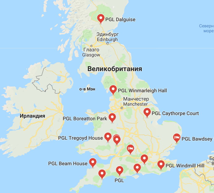 Карта пабов в великобритании