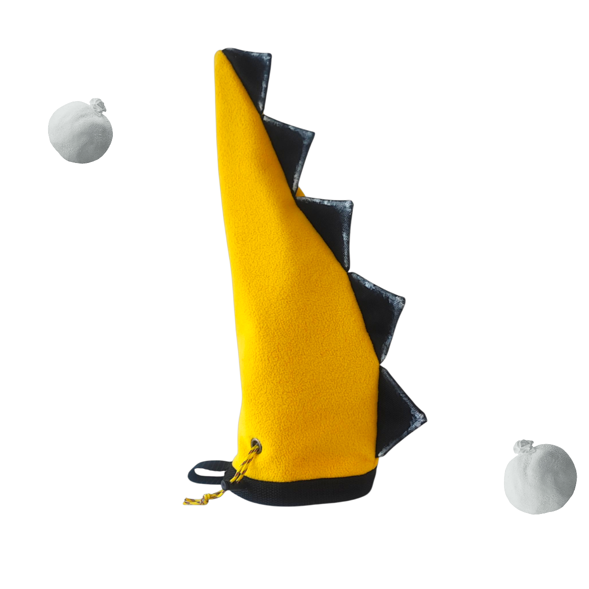 Chalk bag Dino Tail yellow for rock climbing