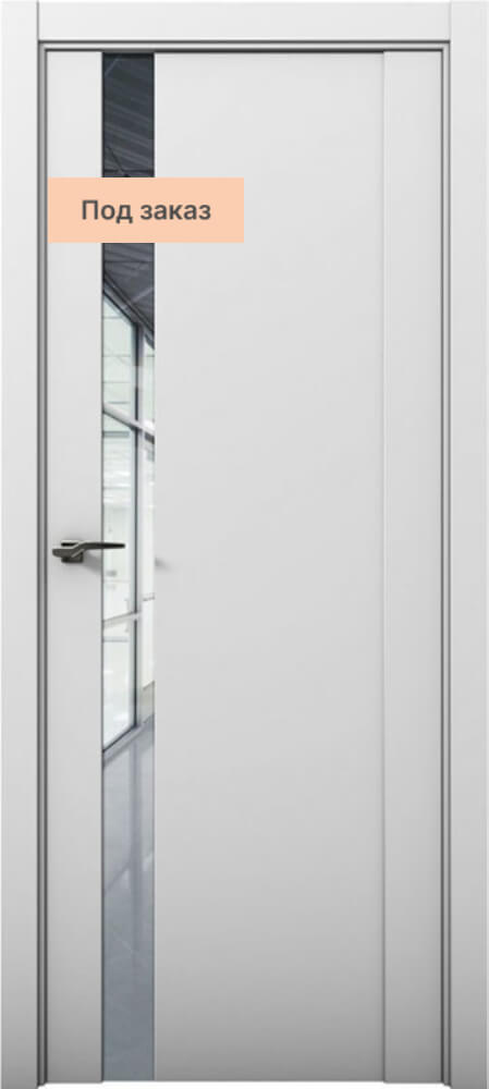 Дверь межкомнатная Parma (Парма) 30012 Остекленная стекло прозрачное зеркало цвет Манхэттен