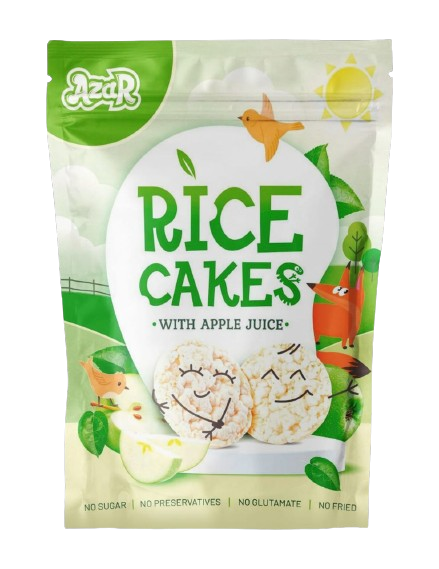 Apple-flavored rice cakes
