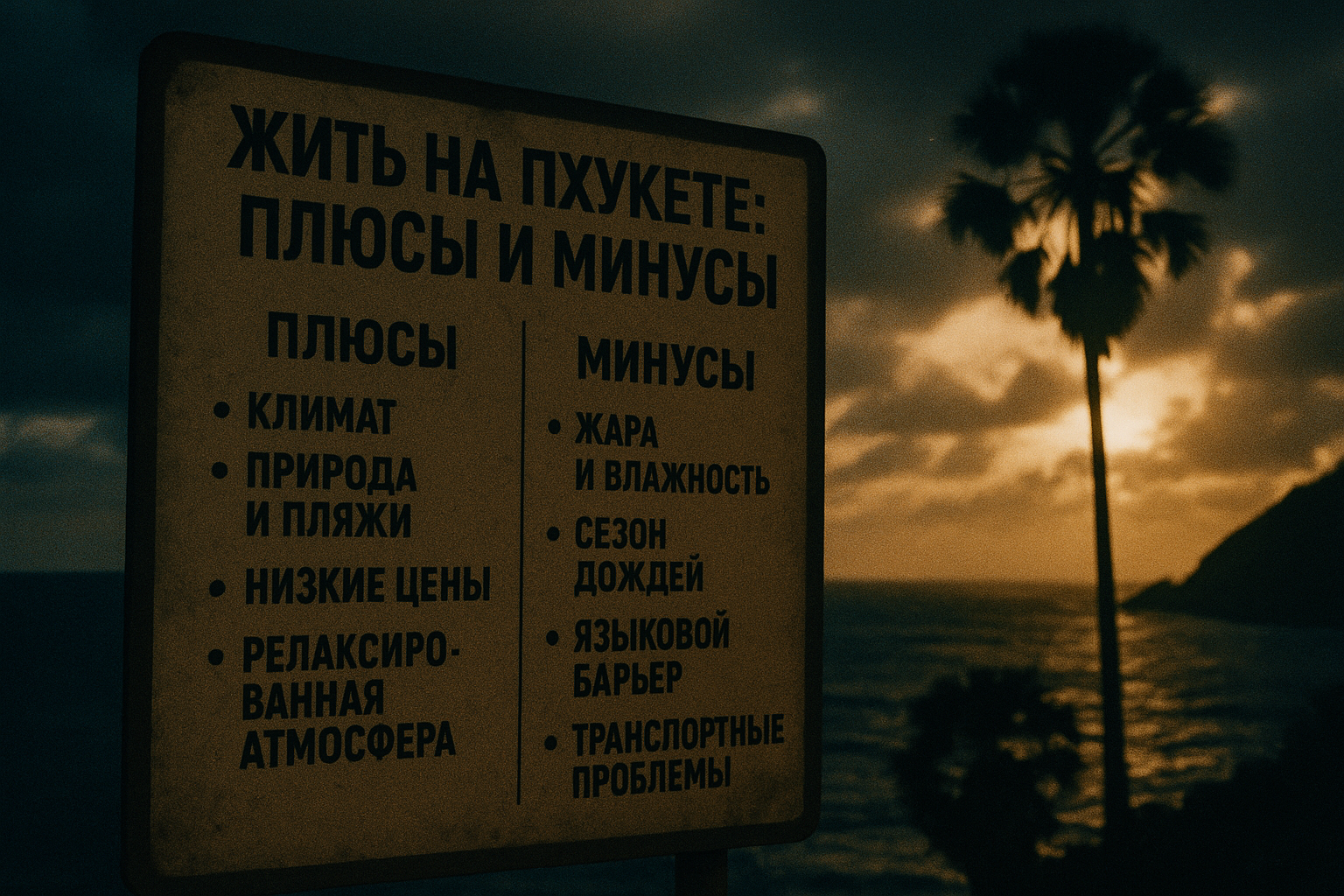Пхукет — тропический остров в Таиланде, который манит россиян солнцем, морем и доступной стоимостью жизни. В 2025 году он остается популярным для зимовки, переезда или инвестиций в недвижимость. Но жизнь на острове имеет как преимущества, так и недостатки