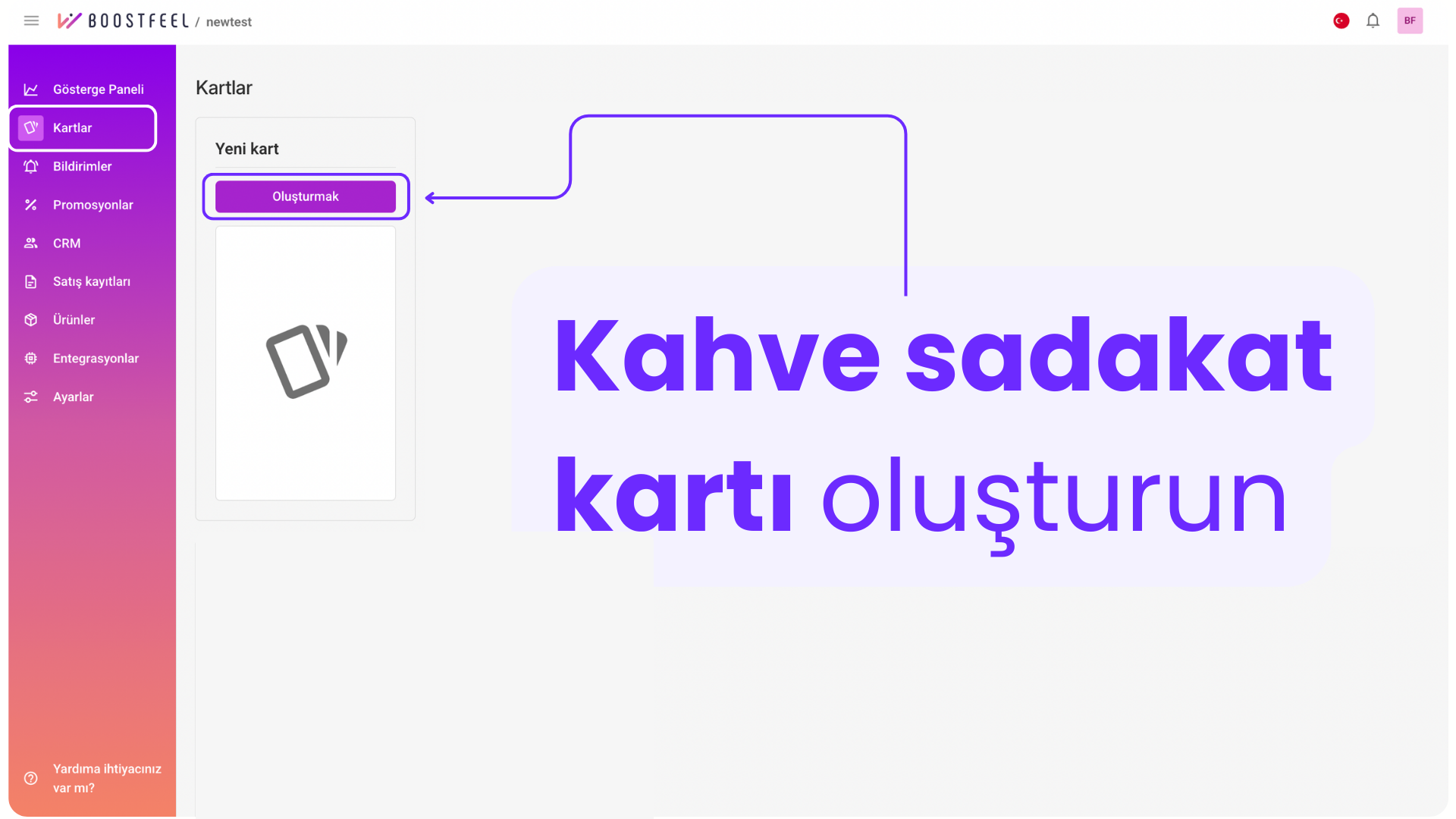 Kahve Sadakat Kartı