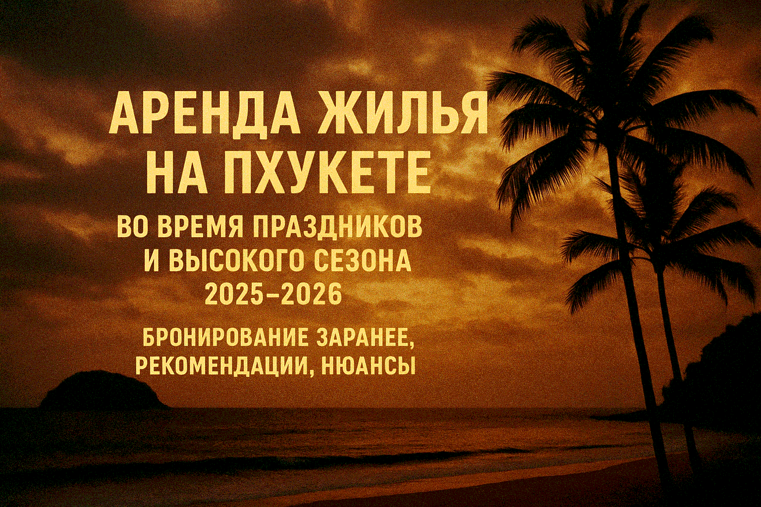 Аренда недвижимости на Пхукете в высокий сезон — ваш шанс на идеальный праздник Представьте: вы встречаете Новый год на вилле с бассейном, под пальмами, с видом на Андаманское море, а не в переполненном отеле. Я живу на Пхукете 10 лет и знаю, что аренда н