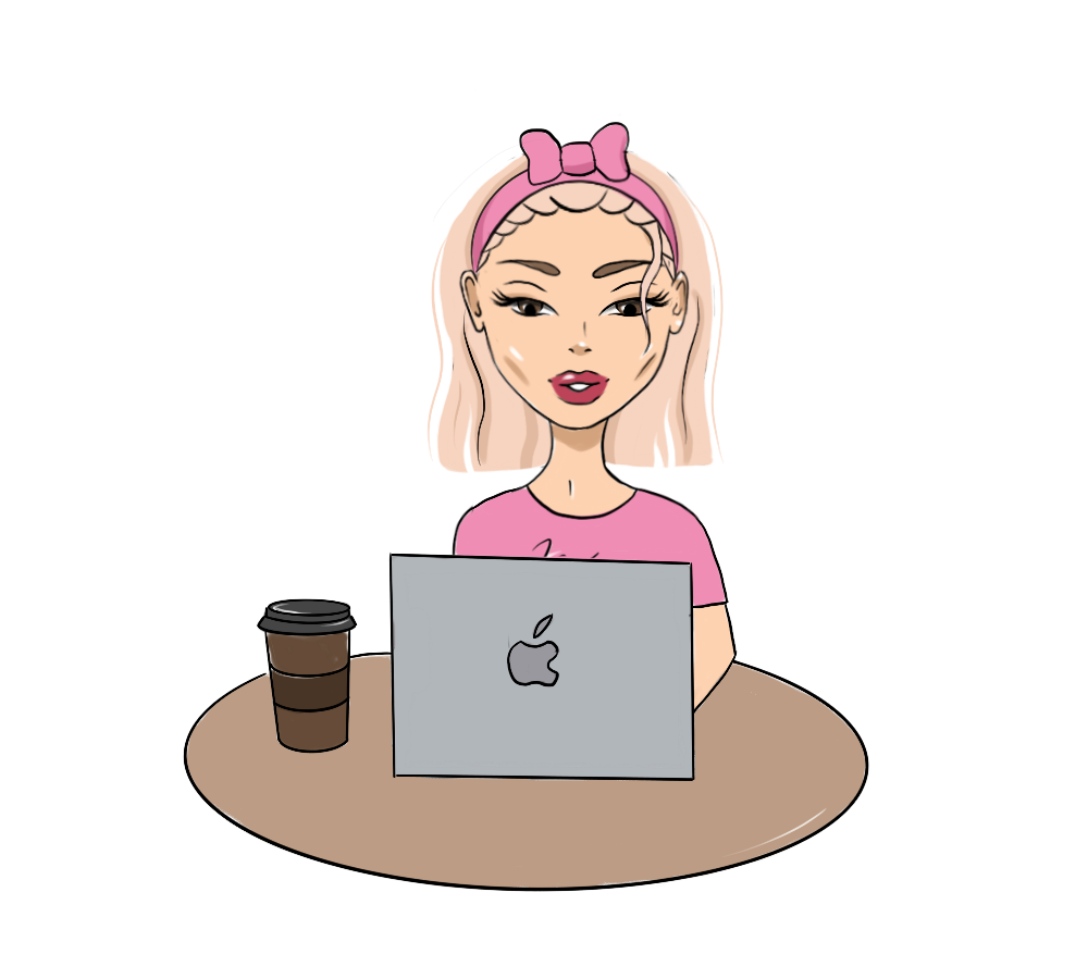 иллюстрация, девушка проходит уроки онлайн