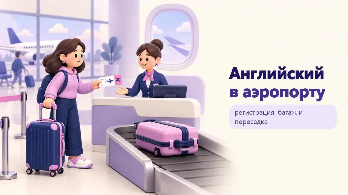 Обложка статьи «Английский в аэропорту»: тематическая учебная композиция LaRou