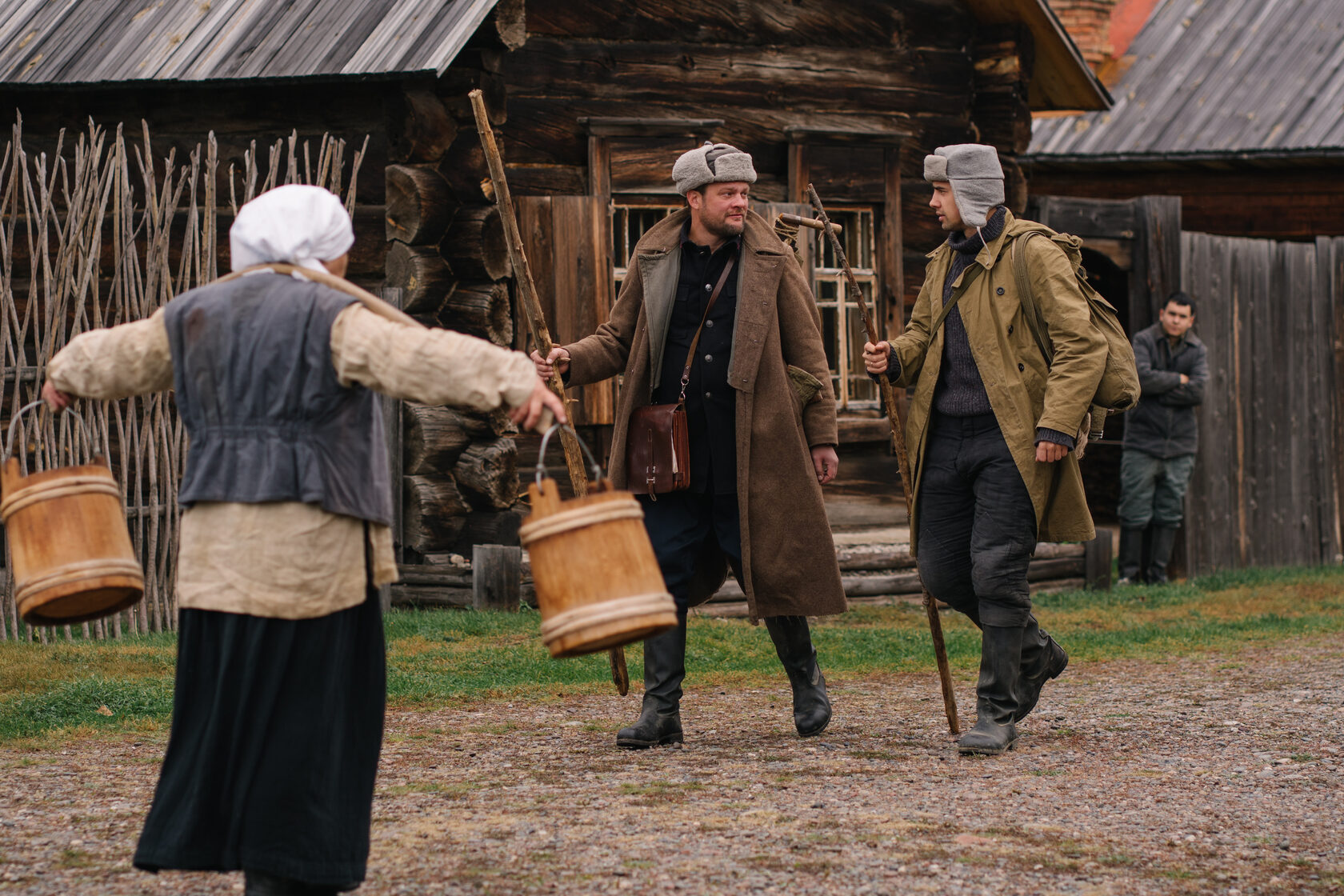 Со съёмок фильма «Трое»
