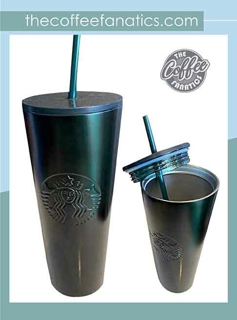 Starbucks Reusable Venti 24 fl oz Frosted Ice Cold Drink Cup Bundle Set of 2 with Sleeves