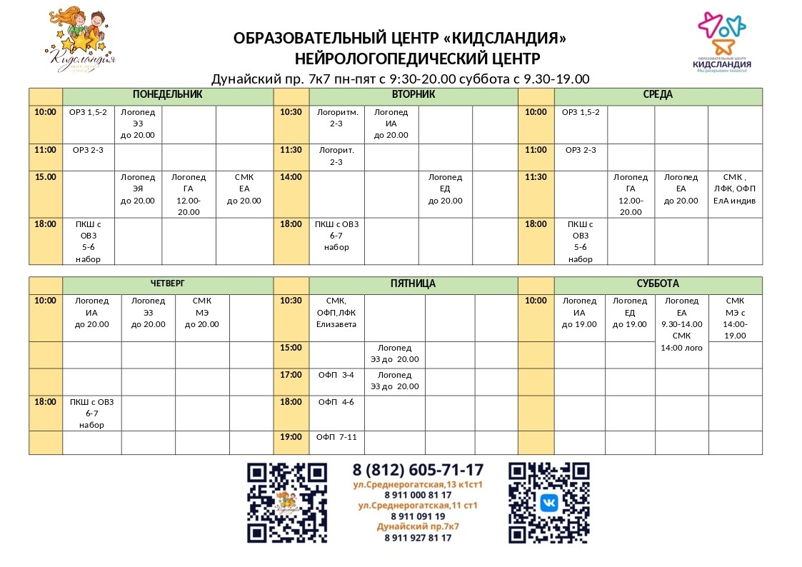 Расписание Дунайский