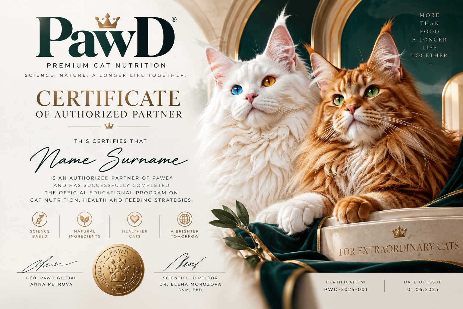 Фирменный сертификат PawD