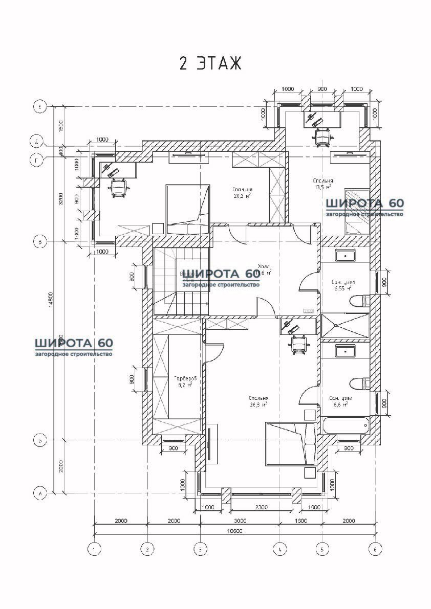Планировка второго этажа