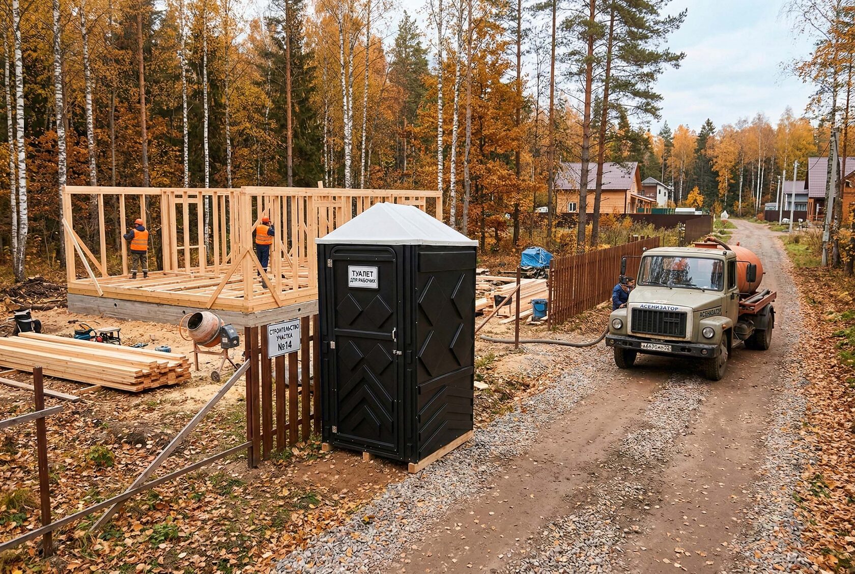 Туалетная кабина ЭКОМАРКА на дачном участке