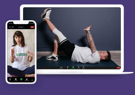 Man doing hamstring rehab exercises online with personal coach