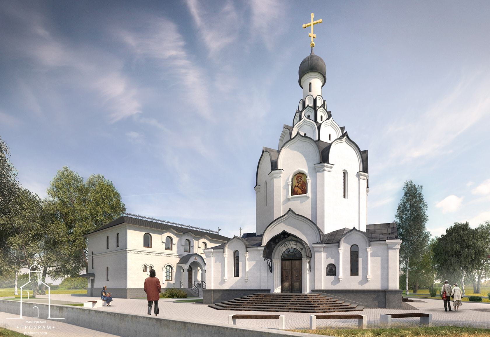 The Church in honor of the Icon of the Mother of God the Seeker of the Lost, orthodox church project, sacred architecture, church project