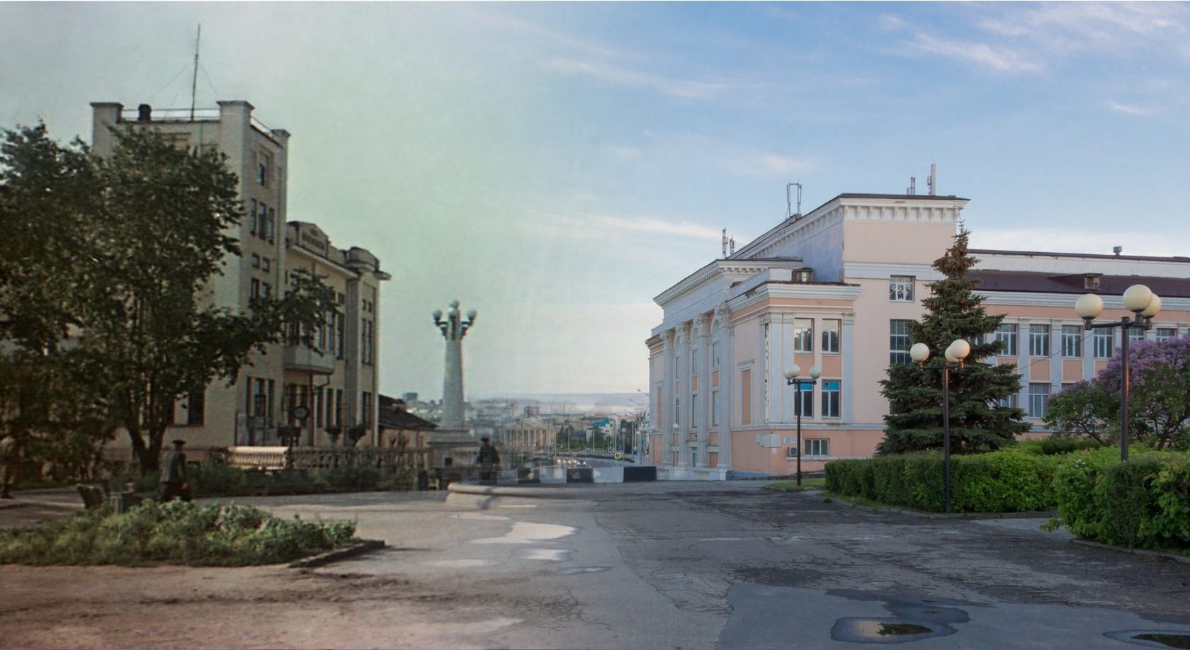 Было и стало: фотографии старых и современных Чебоксар