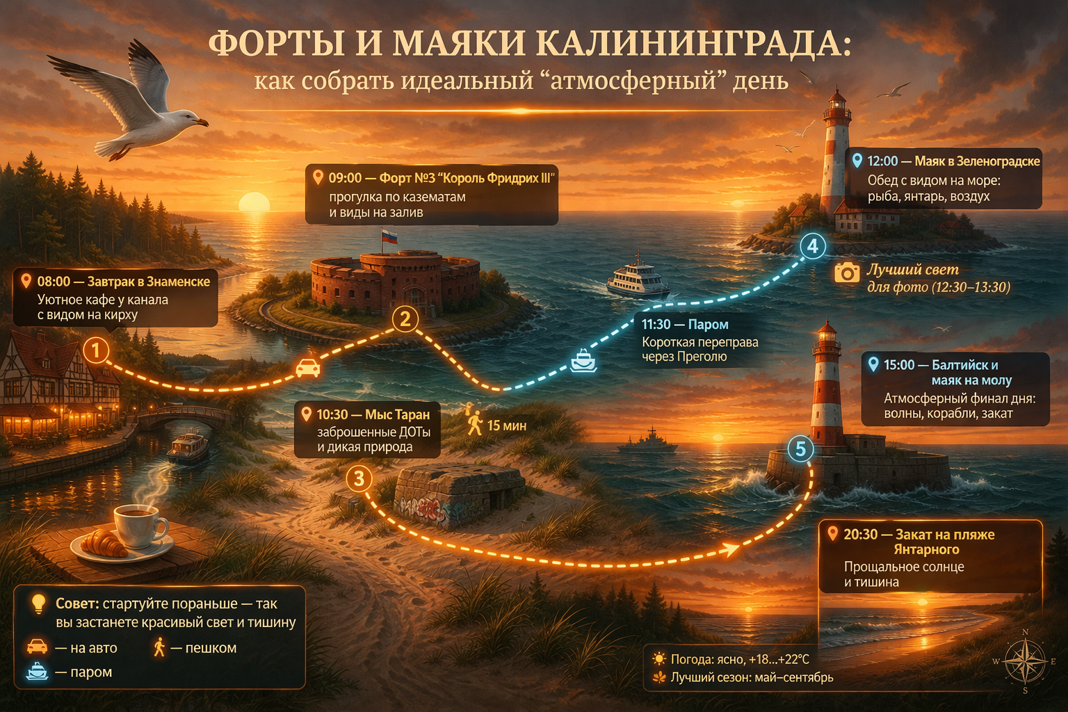 Маршрут по фортам и маякам Калининграда