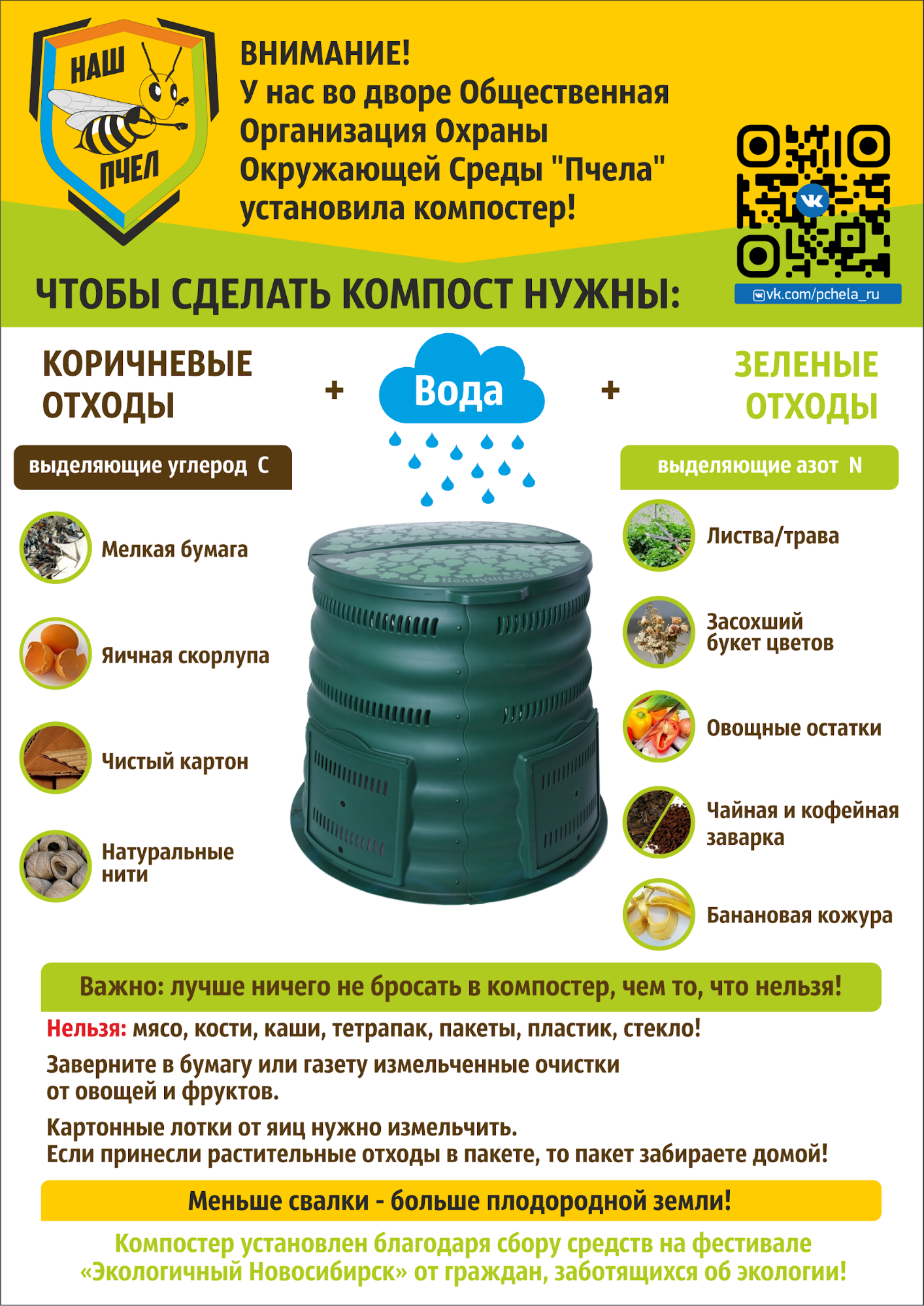 Компостер во дворе: как организовать сбор органических отходов в городе