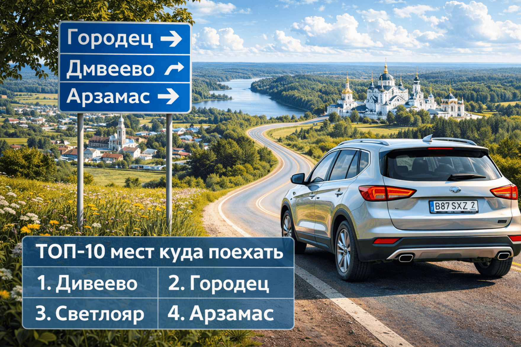 ТОП-10 мест куда поехать на машине из Нижнего Новгорода