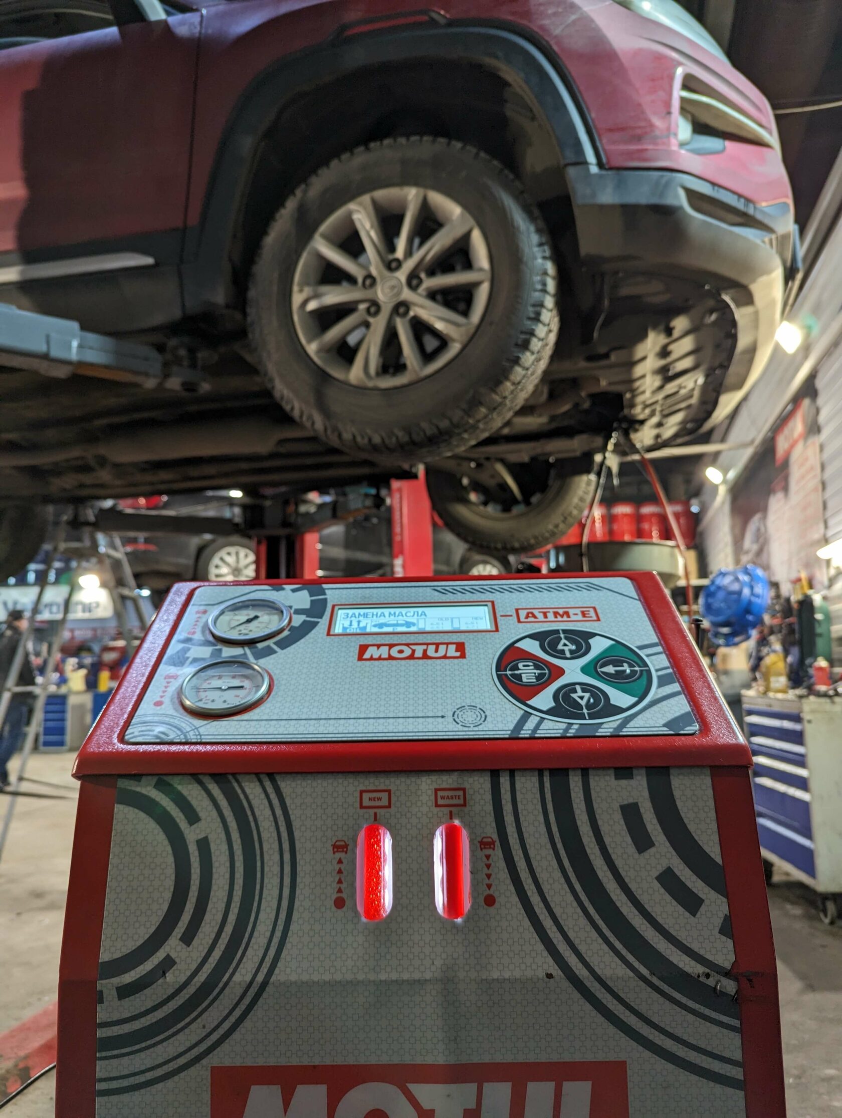 Результат аппаратной замены масла Motul Team