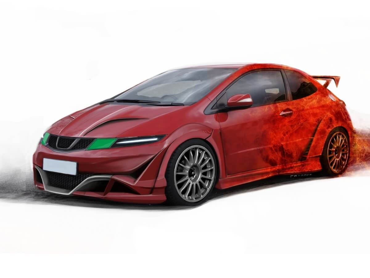 Civic Type r fn2. Сивик ФН. Хонда Цивик Type r fn2 с боку фронтально.