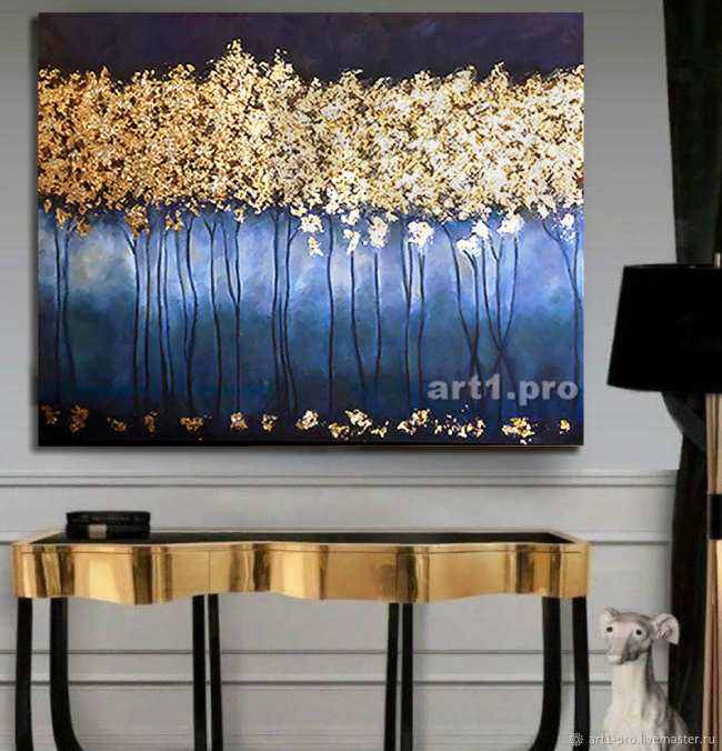 картина маслом золото поталь, картины в интерьер, картины на заказ, картины купить, art1.pro, арт1 про, арт1про