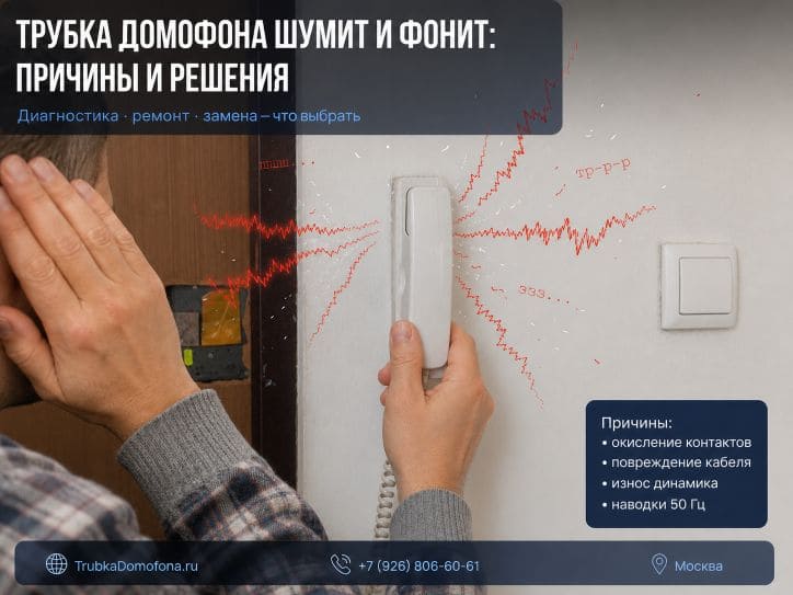 Трубка домофона шумит фонит или плохо слышно — что делать и как исправить