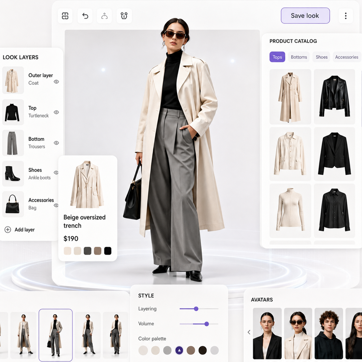 Outfit Constructor interface