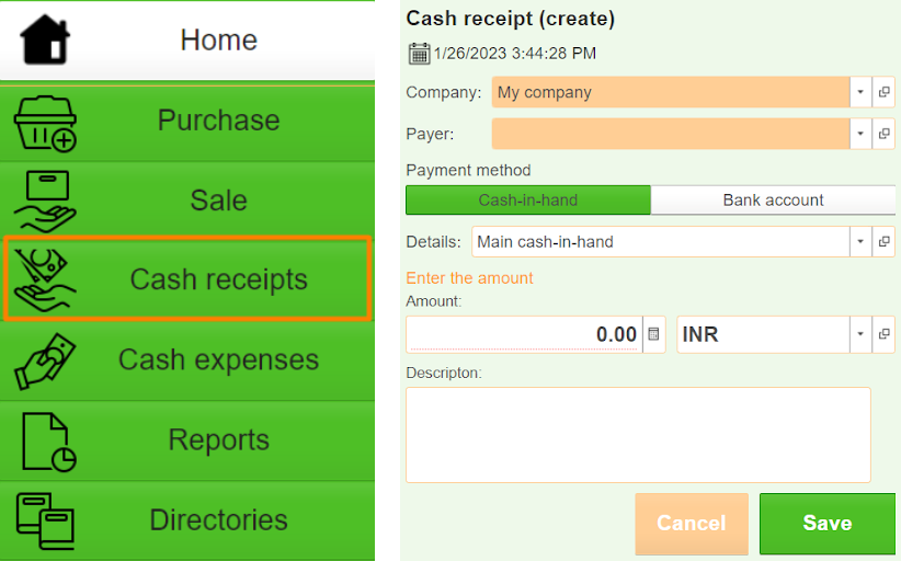 Cash receipts and expenses, Cash flow analysis web