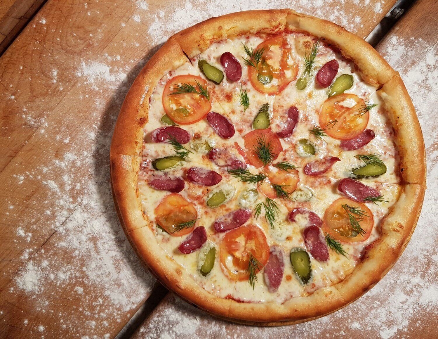 пиццы с колбасой начинка фото 75