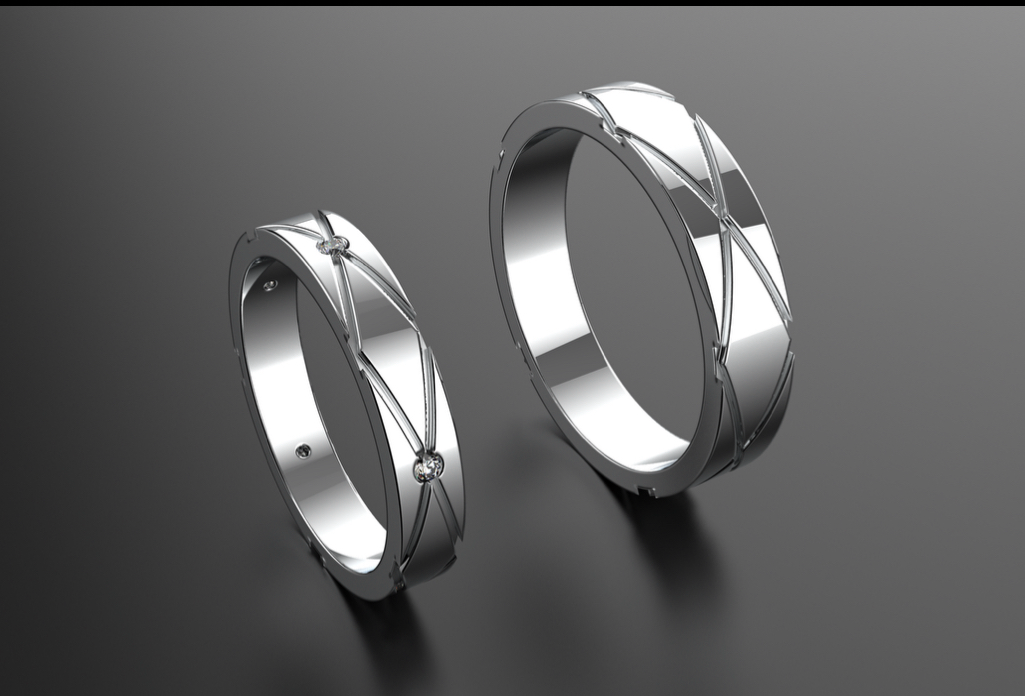 Изготовление дизайнерских свадебных обручальных колец из золота с ...