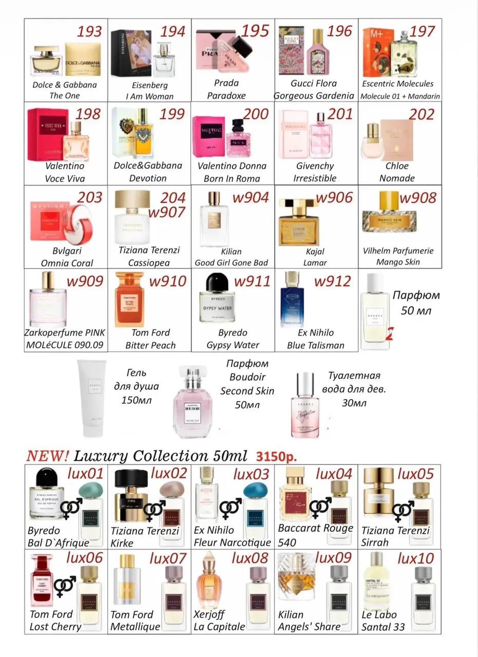 эссенс номера духов женских каталог essens