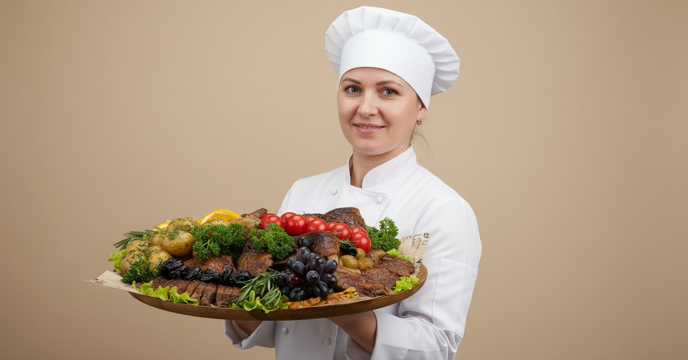 Помощник повара за работой