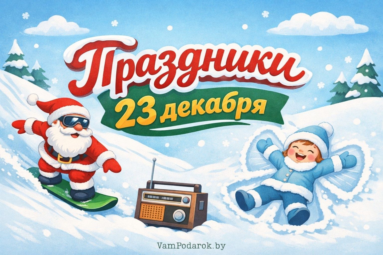 Праздники 23 декабря 2025 года – открытки и картинки