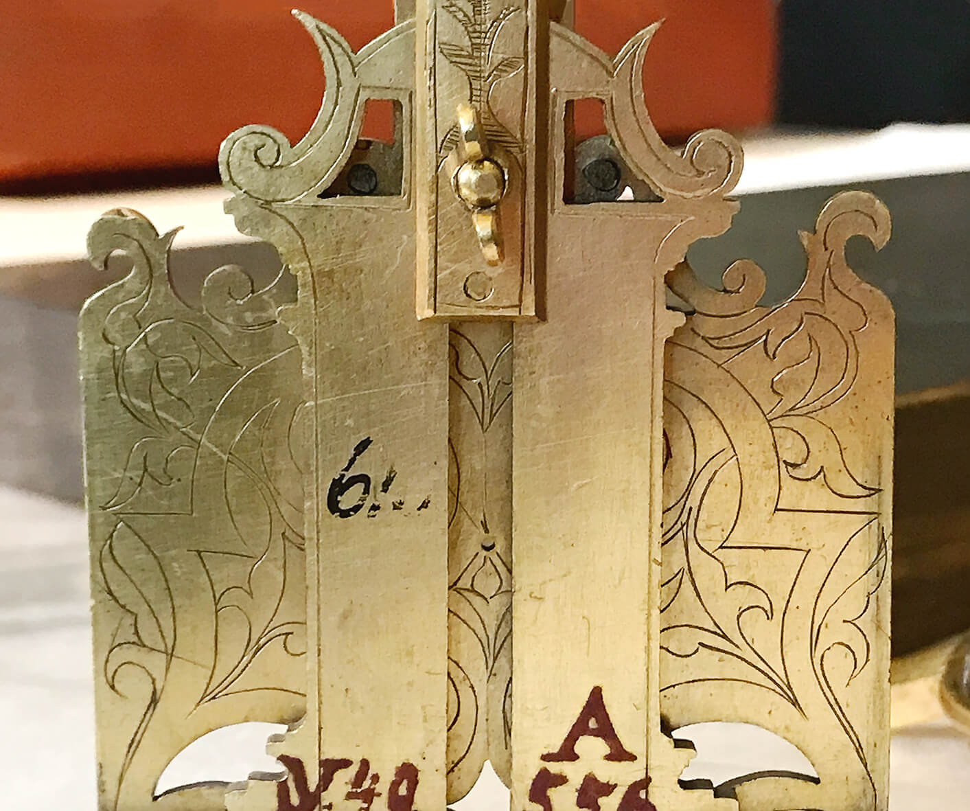 Орудийное прицельное приспособление (артиллерийский уровень). Неизвестный мастер. 1580. МАЭ РАН (Кунсткамера). Оборотная сторона