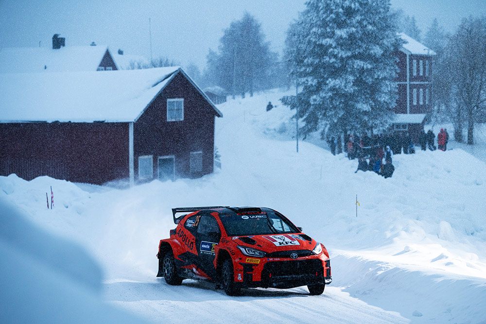 Георг Линнамяэ и Джеймс Морган, Toyota GR Yaris Rally2 (SP 1008), ралли Швеция 2024/Фото: Jaanus Ree/Red Bull Content Pool
