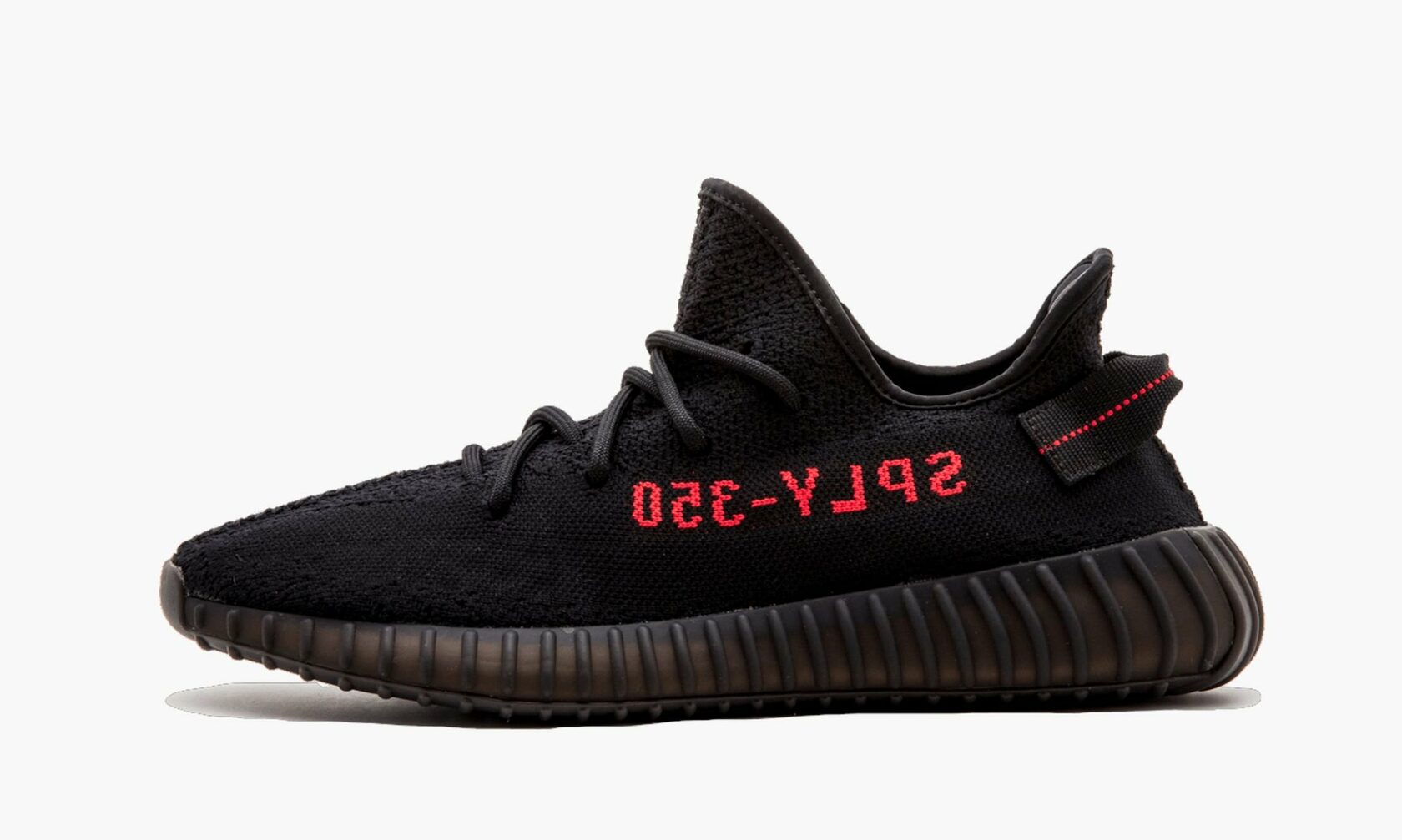 black and red yeezy 350s