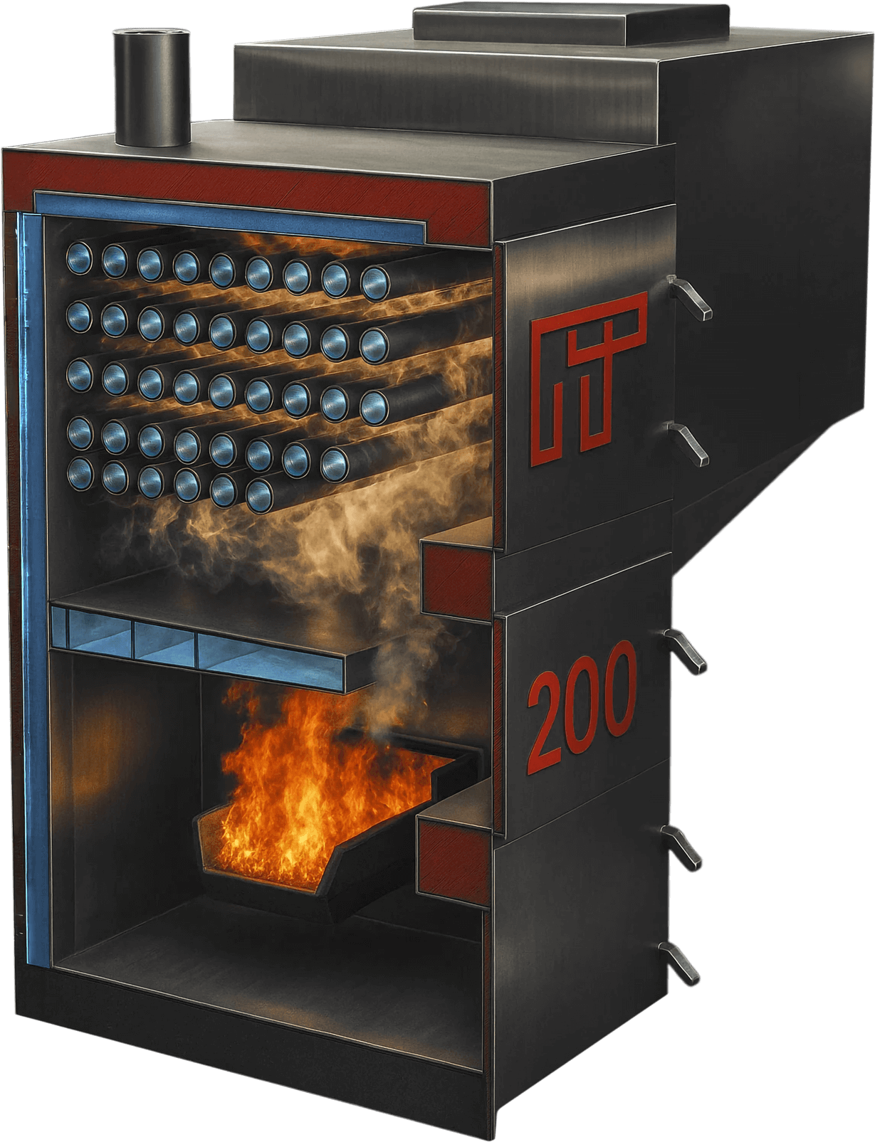 Автоматический твердотопливный котел «ПромТепло»