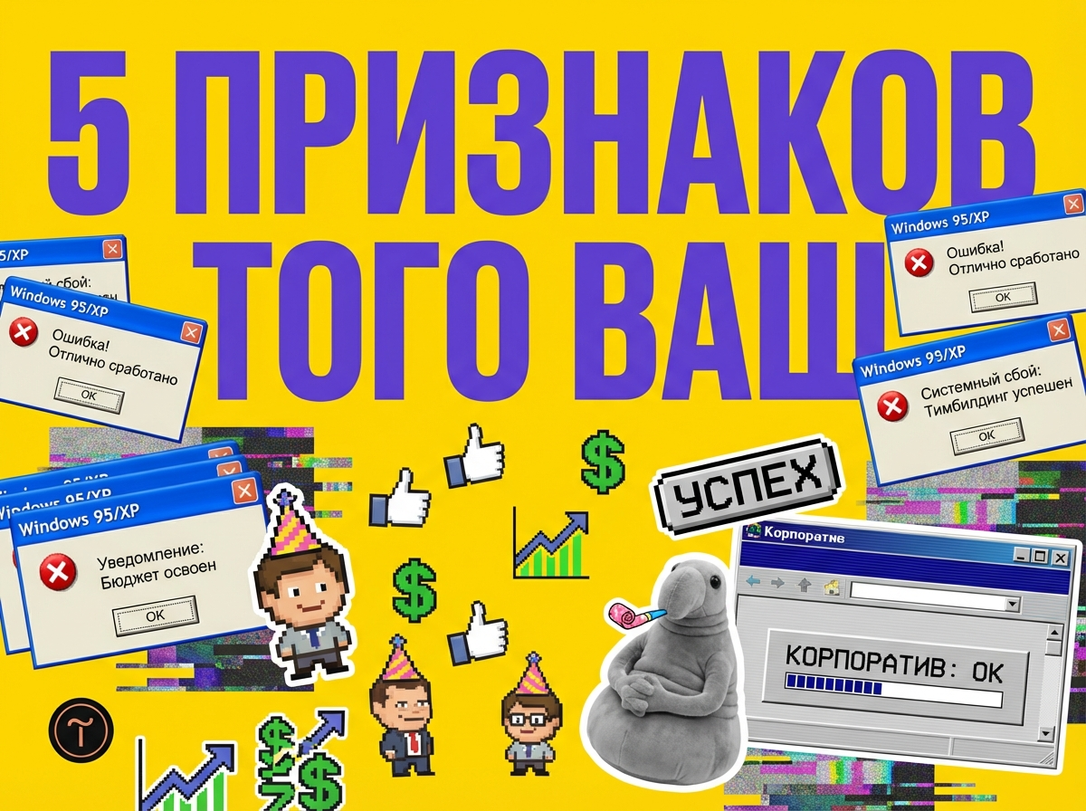 Команда сотрудников обсуждает проект после успешного тимбилдинга