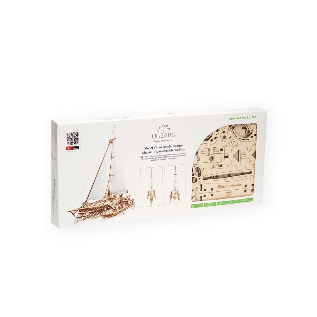 Тримаран Мерихобус Ugears купить в СПб | Югирс 3d конструктор из дерева