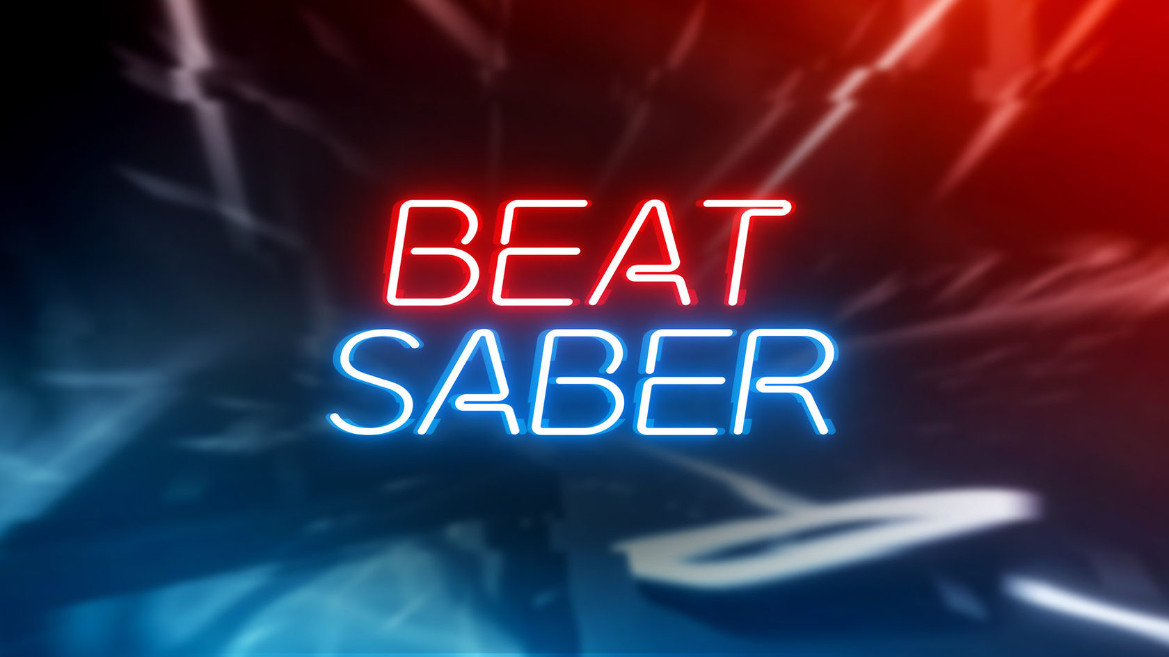 Игра Beat Saber в VR-очках в клубе виртуальной реальности.