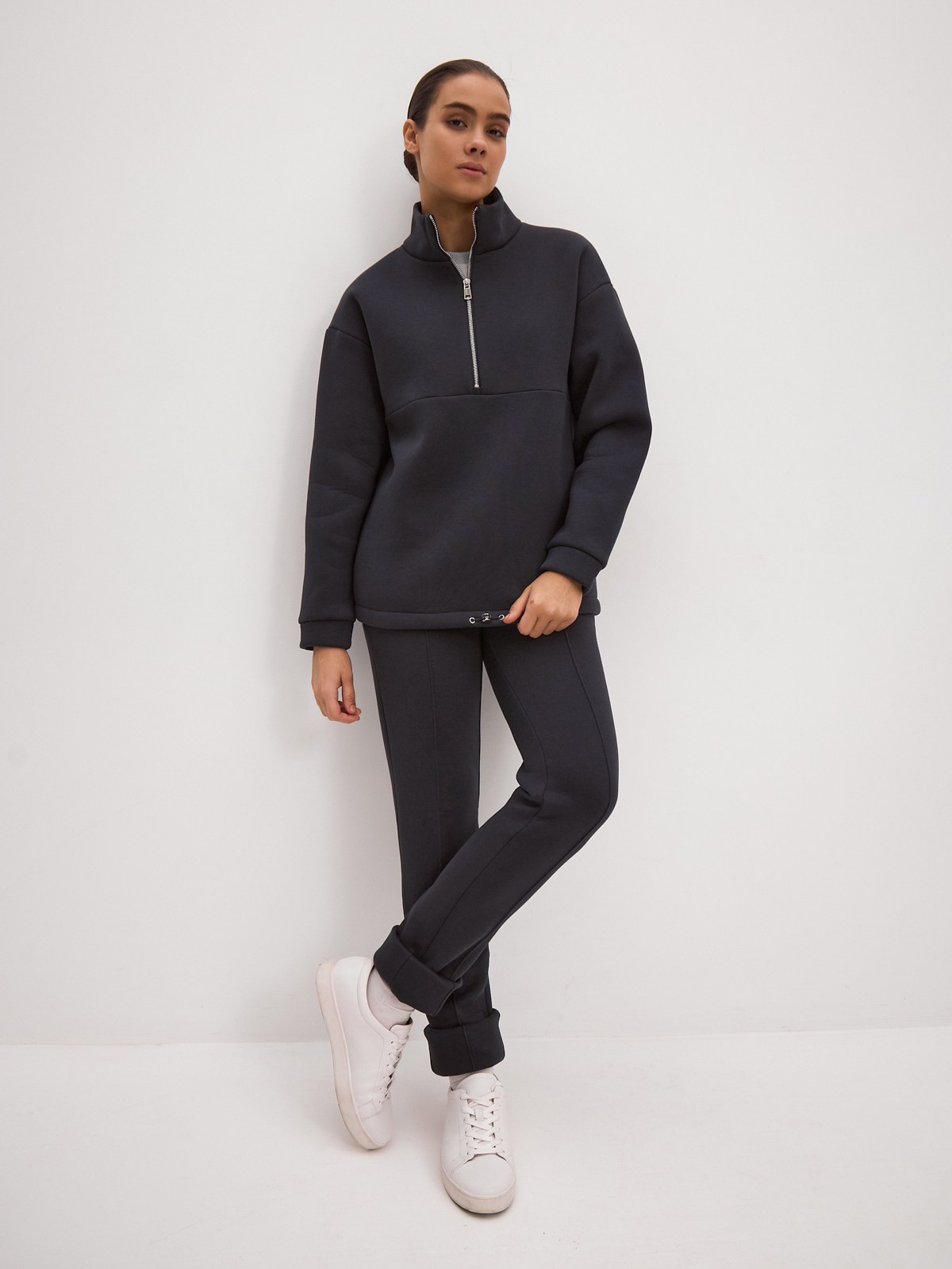 Костюм из футера с начёсом KATYA BLANC для зимних образов