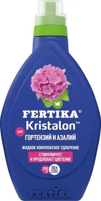 КРИСТАЛОН - для гортензий и азалий NPK 2:2:5+S+MG+AL+МИКРО — 250 мл