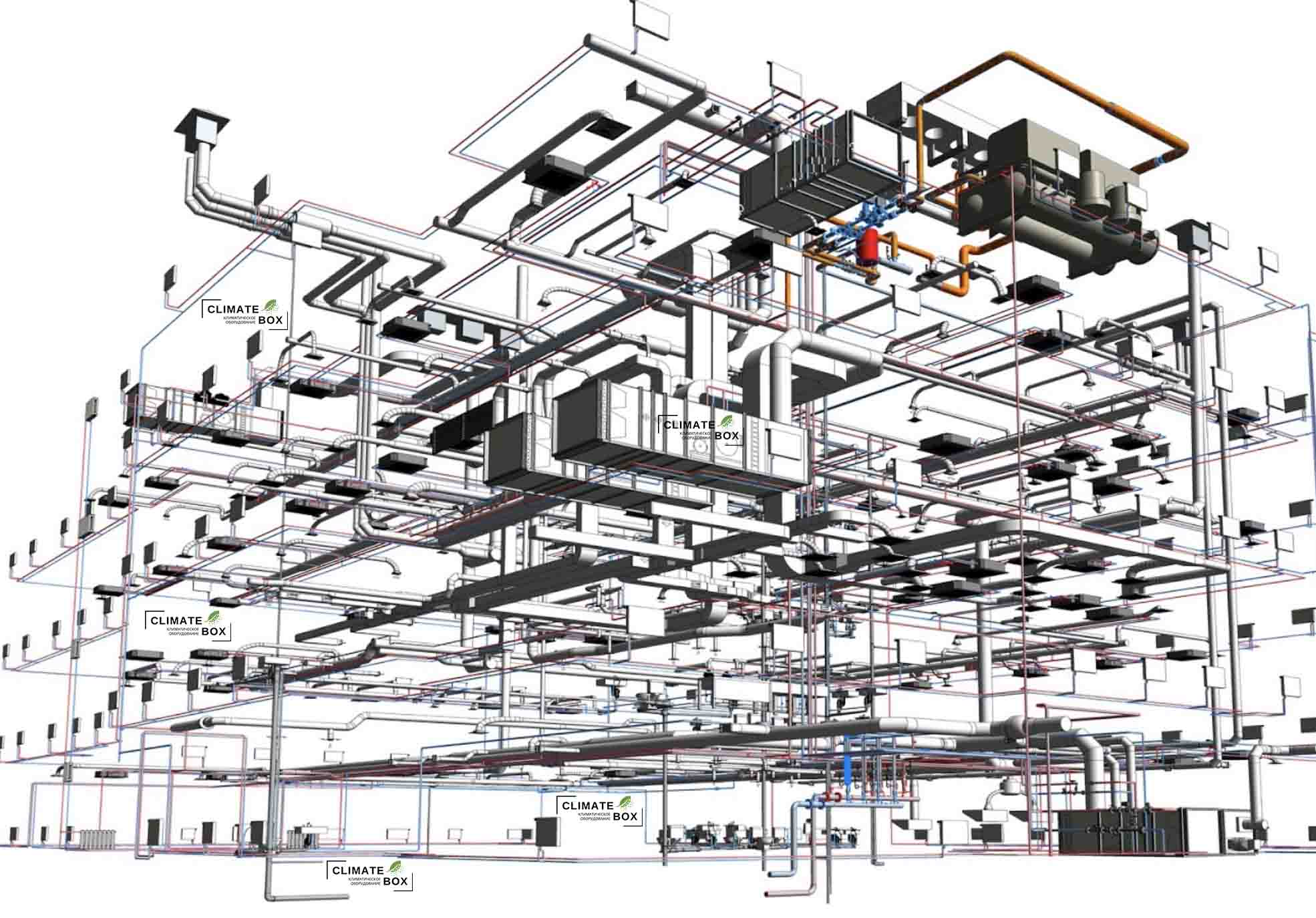 Коммуникации здания. Проектирование сетей водоснабжения и водоотведения Revit. Проектирование чертежи систем вентиляции. Проект автоматизации итп Revit. Инженерные системы в Revit.